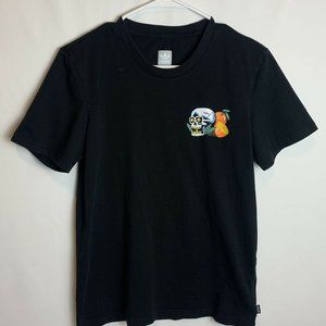 adidas Black Tee with Skull and Fruit Design